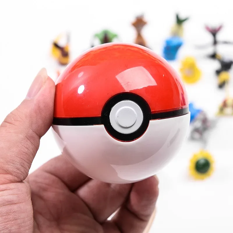 20/Uds Pokemon PokBalls figuras de acción y juguete bolas de 7cm + 20 piezas figura Mini Pokemon al azar figuras de juguete interiores para regalo de niños ﻿