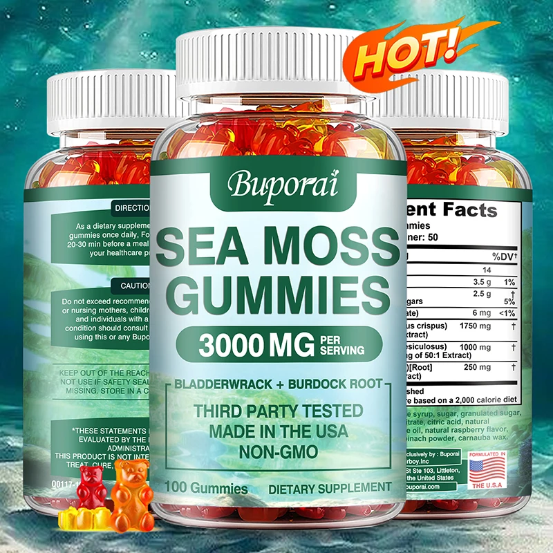 

Sea Moss Gummies - Enhances Immunity, Supports Thyroid Function, and Detoxification Effects, and Promotes Digestive Health