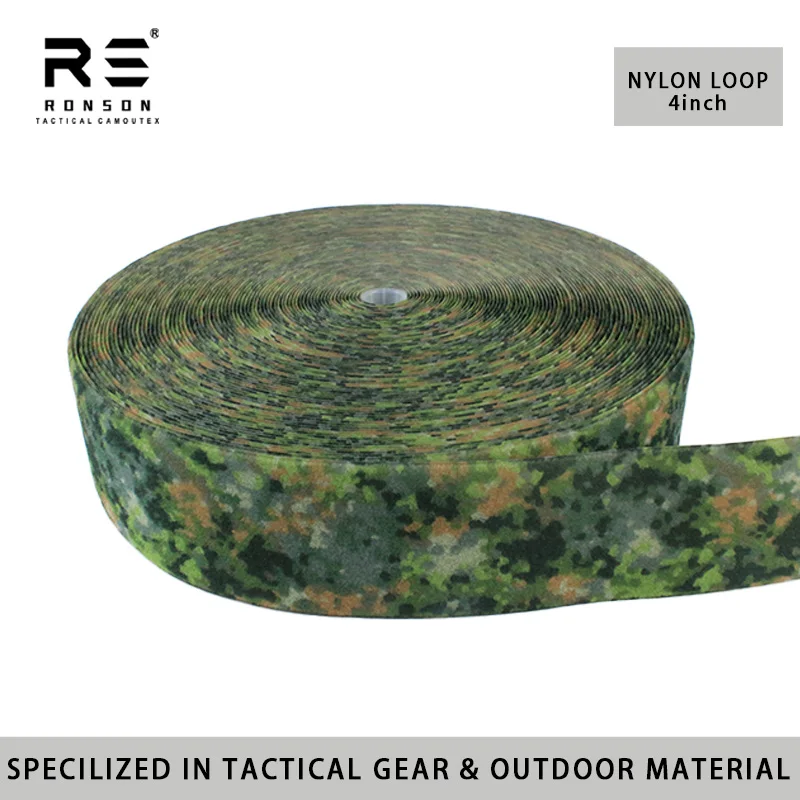 

Nerthland NFP Green Camouflage 100% Nylon Loop 4 Inch 10cm Infrared Reflective Tape Camouflage Durable Use for Tactical Gear