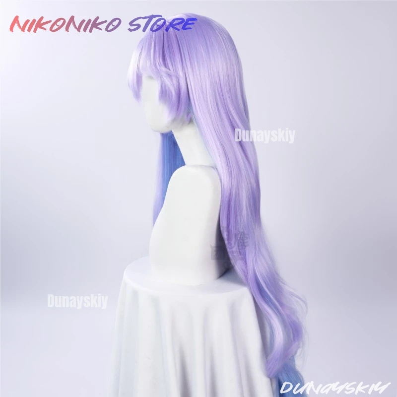 شعر مستعار Wuthering Waves Cantarella كوسبفريه أزرق أرجواني شعر طويل Rinascita Fisalia حفلة الهالوين العائلية للنساء والفتيات كرنفال