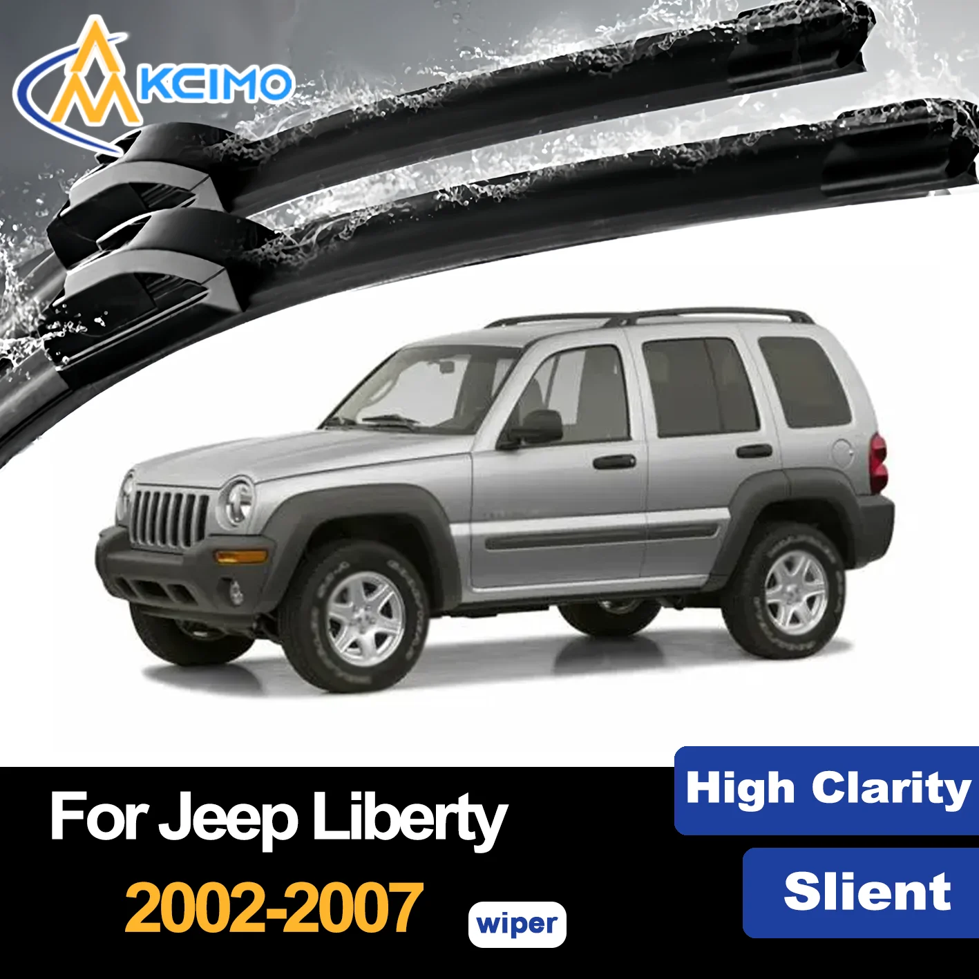 

Front Wiper Blades for Jeep Liberty KJ 2002–2007 2003 Jeep Cherokee Premium Car Windscreen Windshield Window Wiper Accessories