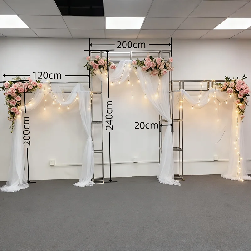 

Wedding Party Store Store Wedding Background, Custom Flower Stand Decor, Stage Event Arrange, Iron Shelf, Party Stable Backdrop