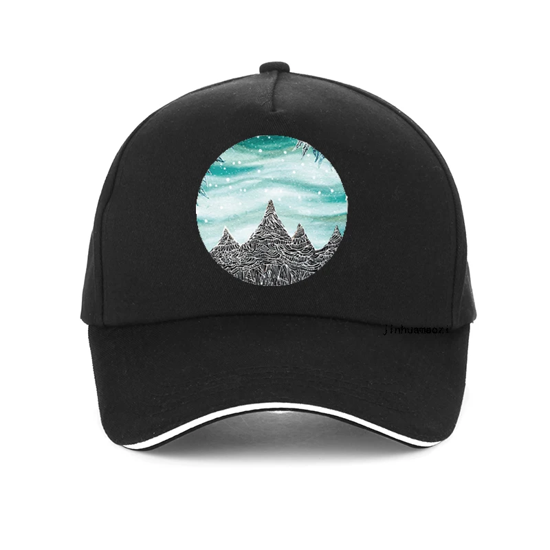 

summer outdoor Mountains printing hat on foot Baseball cap Casual Unisex adjustable snapback hats bone