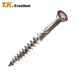 Vite di tipo zigrinato con fessura Torx da 50/60/70/80mm Viti per ponte in legno in acciaio inossidabile 410 Vite autofilettante per la guida di maschiatura Skru