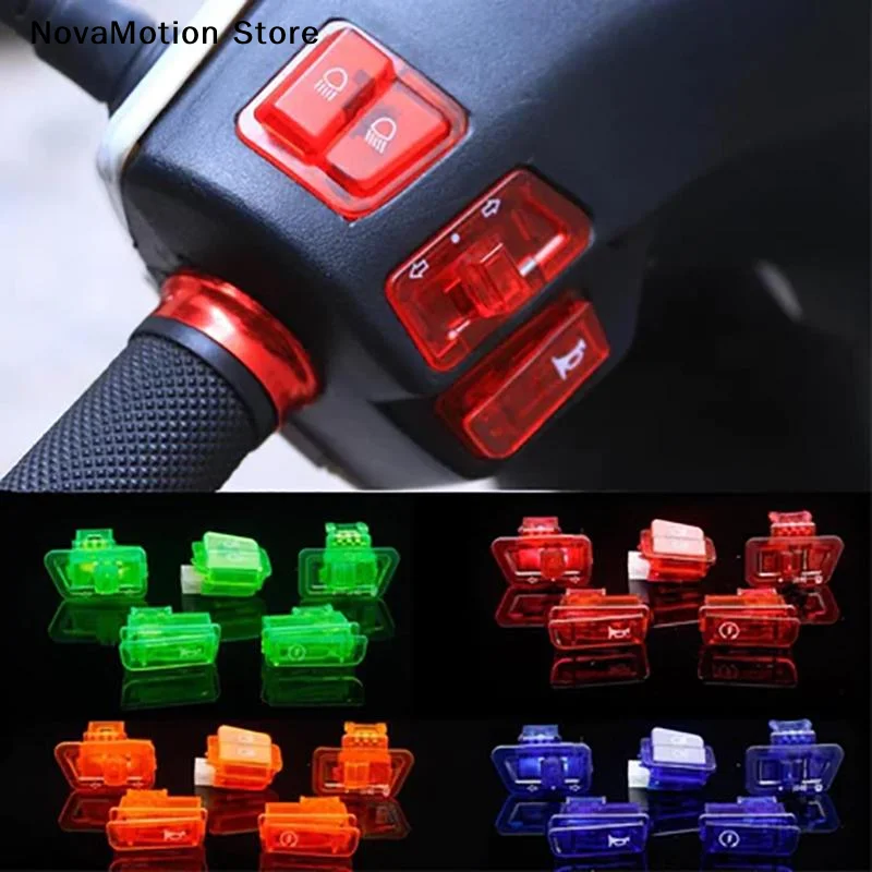 [NM]5Pcs/Set Transparent Motorcycle Switch Button Set Universal Kit[NM]