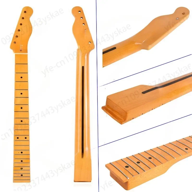 Guitar Neck 22 Fret Electric Guitar Neck Replace Electric Guitar Parts Maple Wood