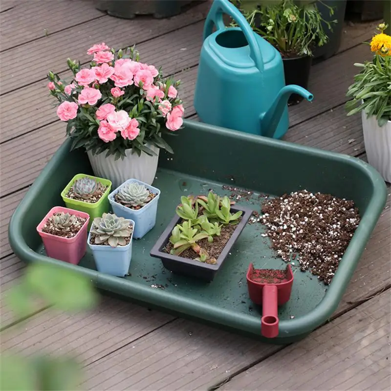 

Flower Pot Tray Non-toxic Durable Multifunctional Versatile Save Time Potting Soil Transplanting Tray Gardening Supplies Thicken