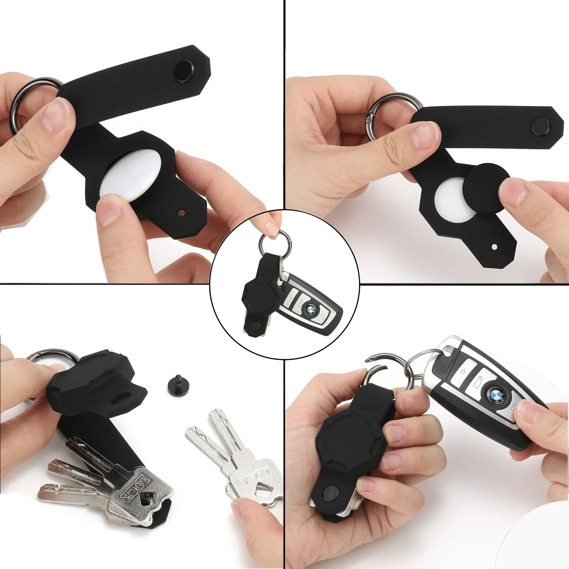 Men Gadgets Keychain Holder for Car Keys Key Organizer Wallet Compact KeySmart EDC Bottle Opener boyfriend gift Key Chain