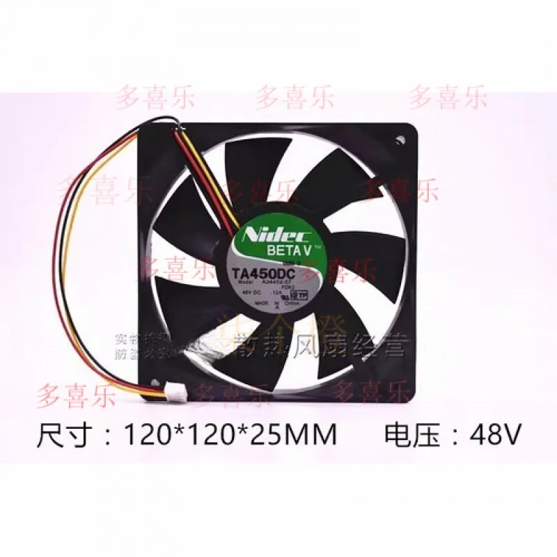 WW   for NIDEC TA450DC A34452-57 12025 DC48V 0.12A 12CM 3-Pin Inverter Cooling Fan