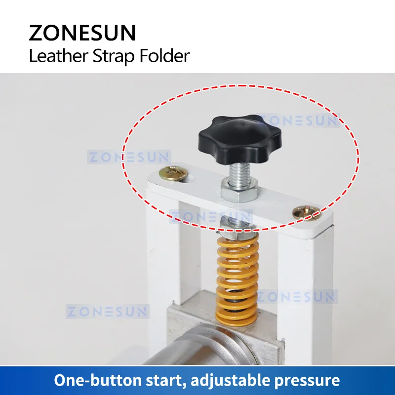 ZONESUN ZS-LSF2 Shoulder Strap Leather Laminating Folding Machine Edge Sealing Machine Manual Leather Belt Rolling Machine