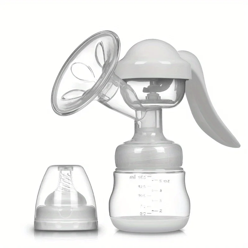 1PCS Painless & Portable Manual Breast Pump - High Suction, Chemical-Free Milk Collector for Postpartum Moms, Milking Machine