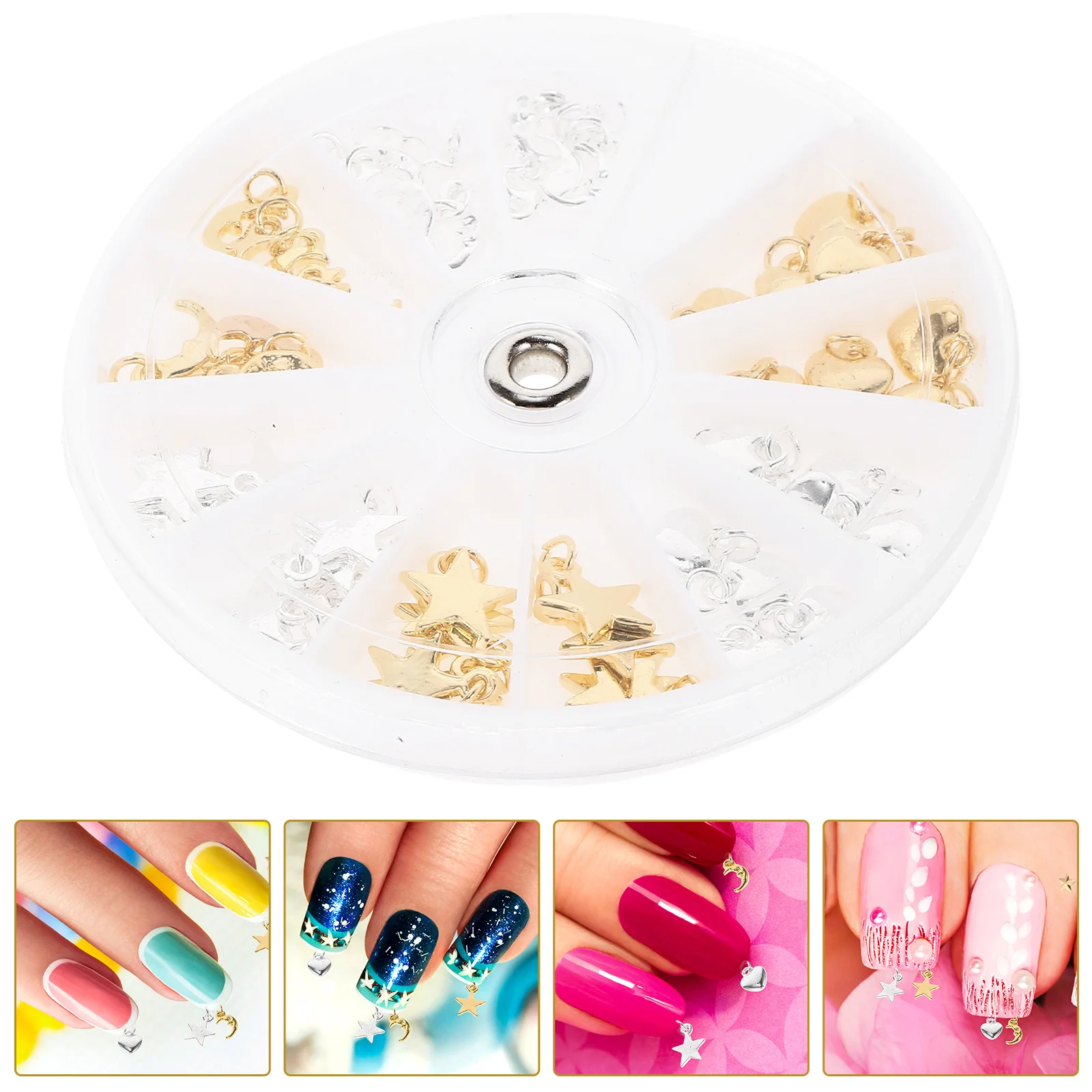 1세트 네일 장식 펜던트 키트 컴팩트 경량 DIY 네일 아트 드릴링 도구 매니큐어 쥬얼리 장식 액세서리
