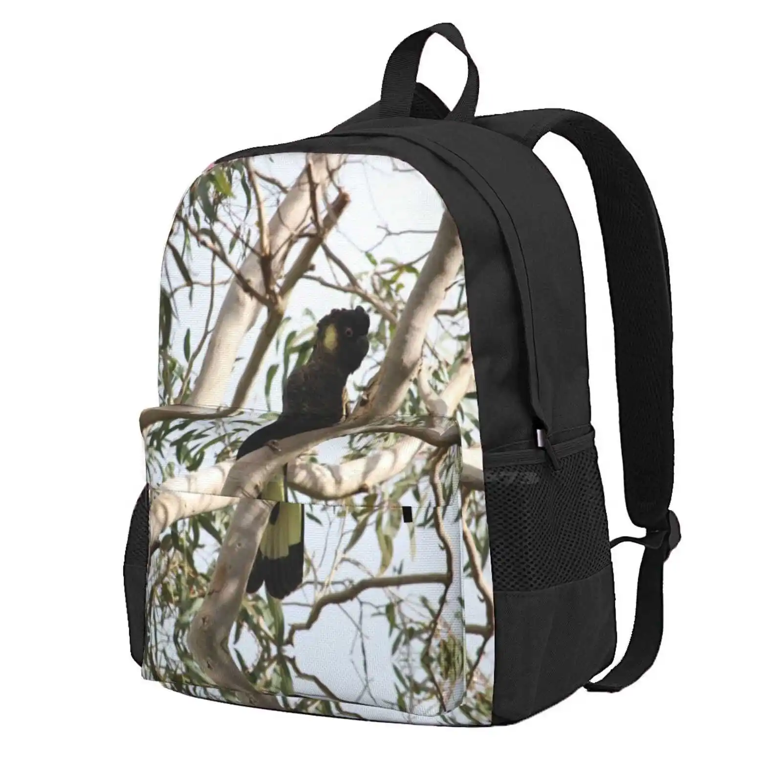 Yellow-Tailed Black Cockatoo Hot Sale Schoolbag Backpack Fashion Bags Yellow Tailed Black Cockatoo Australian Parrots