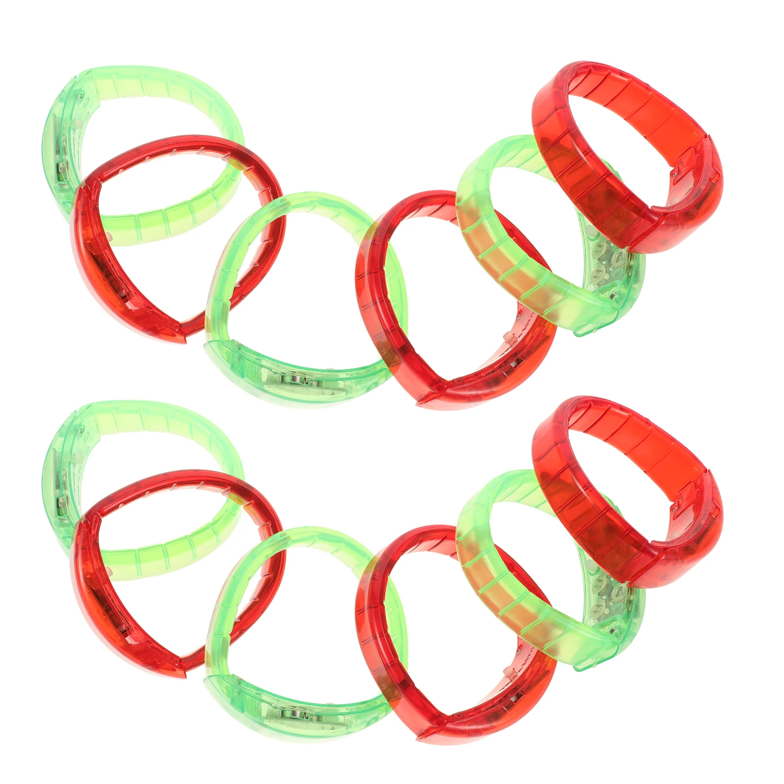 

12pcs Led Flashing Wristbands Multicolor Glow Bracelets For Parties Birthdays Events Carnival Concert Outdoor Sports Cheering
