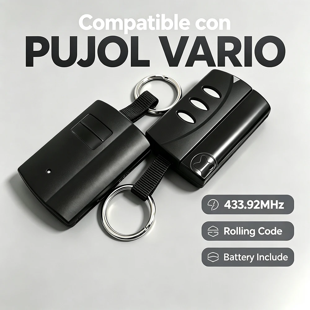 Replacement Remote for PUJOL VARIO 433.92MHz Rolling Code Garage Gate Opener Only Compatible with VARIO Series