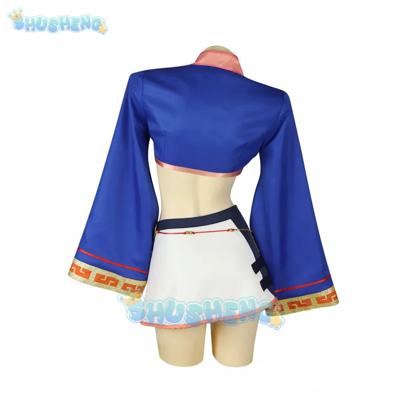 뮤즈 대시 뷰로 코스프레 의상, 여성 소녀 원피스 세트 세트, 도교 유니폼, 할로윈 파트