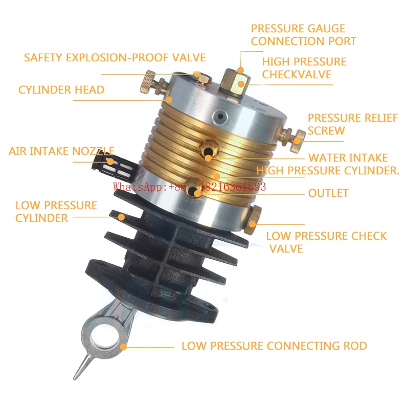 NEW Single Cylinder Air Pump Universal Pump Head 30Mpa Safety Explosion proof