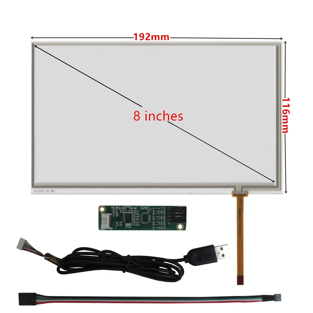8 inch LCD Display 800x480 with USB Touch Screen HDMI-compatible Driver Board for Raspberry Pi 4 3B+ 3B 2B Windows 10/11 PC