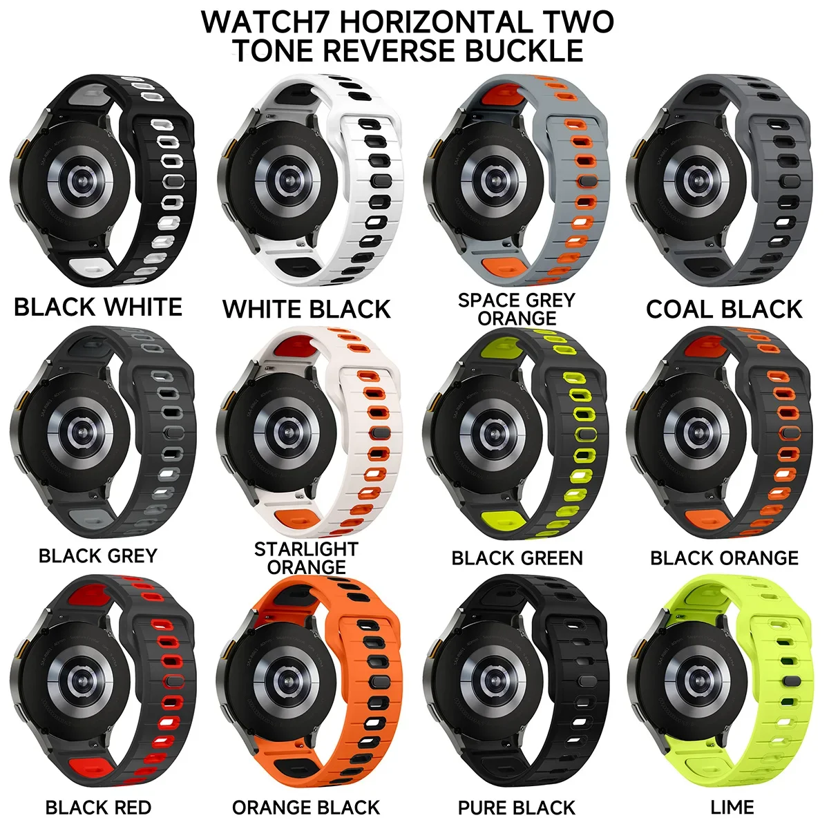 Strap for Samsung Galaxy Watch 7 6 4 Classic 5 Pro 40mm 44mm Silicone sport No Gaps wrist correa Bracelet Galaxy watch 7 band image 6