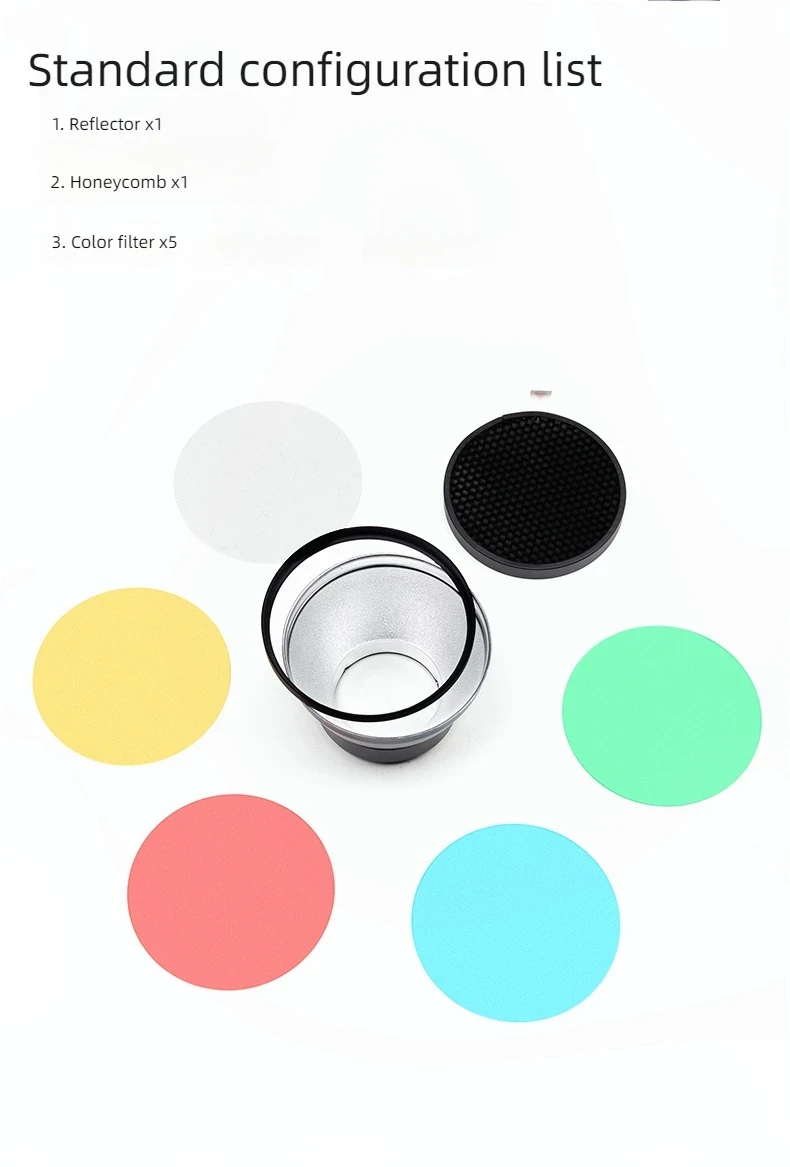 Godox AD-R14 Standard Reflector with Honeycomb and 5 Color Filters Holder for AD300Pro Outdoor Flash Light Speedlite
