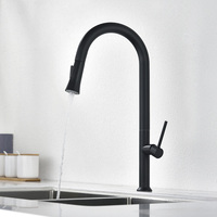 Pull Out Kitchen Faucet Round Elegant Thin Kitchen Sink Water Mixer Tap With Water Modes Switch