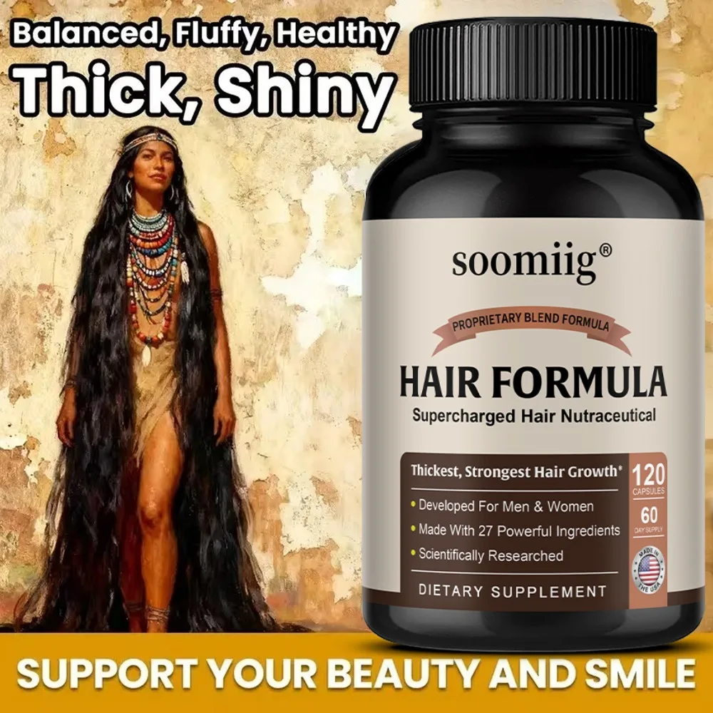 Hair Health Supplements Capsules, with 27 Powerful Ingredients, for Thicker Hair, Skin Care, Bone