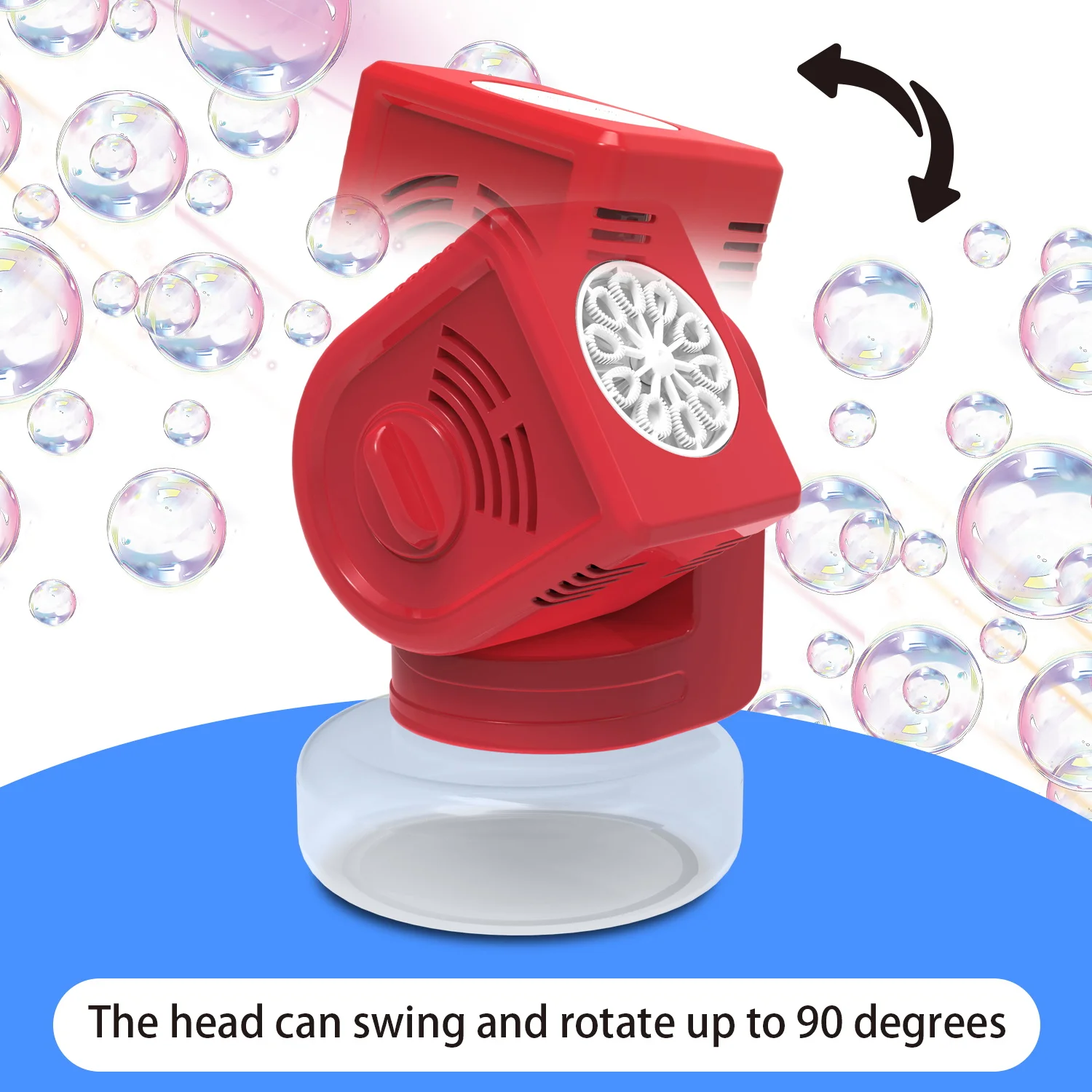 Machine à bulles d'éclairage au sol, jouet, machine à bulles à 10 trous, activité de plein air, interaction parent-enfant, sans batterie, eau à bulles