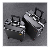 20/24/28 inch Large Capacity Suitcase Zipper Trolley Case Password Carrry-Ons Luggage Aluminum Frame Suitcase on Wheels