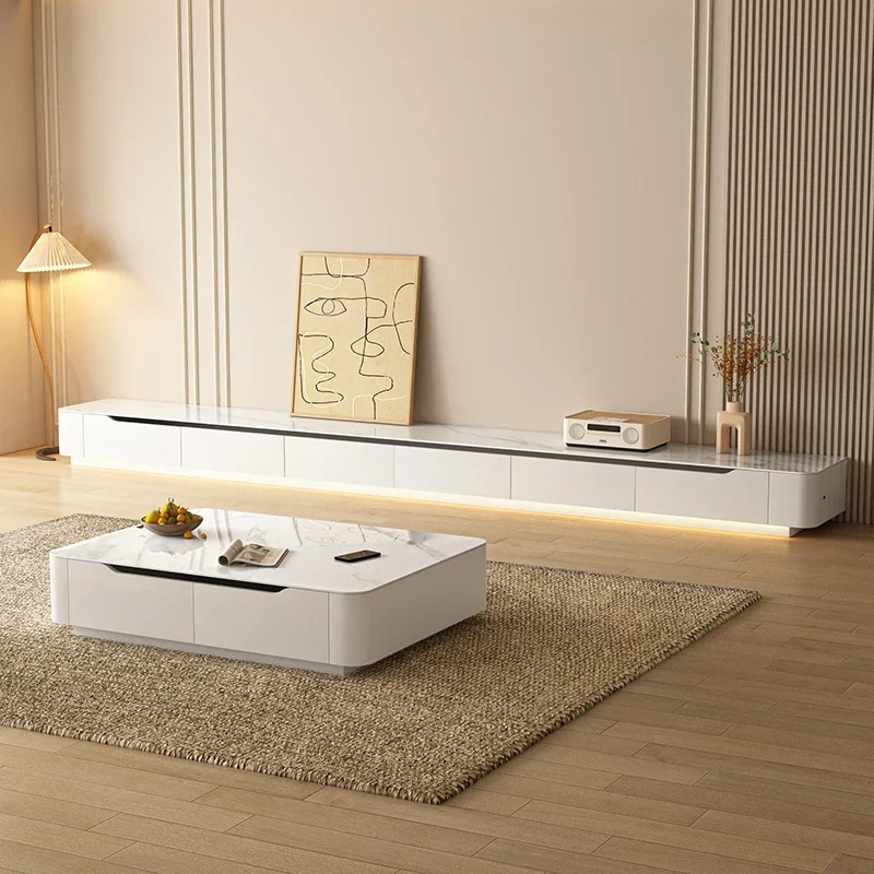 

/Nordic living room White Modern Luxury Tv Cabinet Center Floor Living Room Tray Meubles Television Table Furniture﻿ home