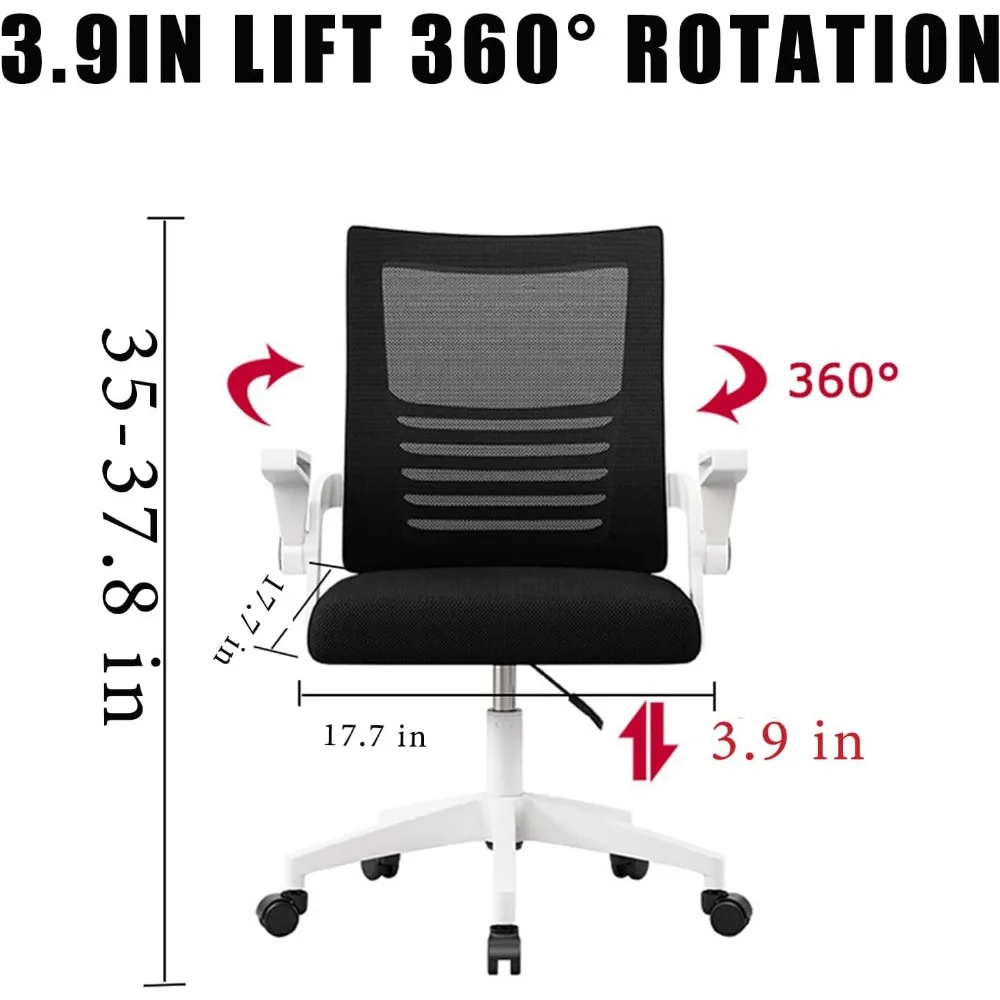 Computer Chair Home Office Chair Ergonomic Desk Chair Mesh Computer  With Folding Lumbar Support Armrest Gamer Gaming image 6
