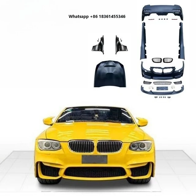 

For 3 Series E92 Upgrade M4 Style Sport BodyKit Front Rear Bumper Front Grille Fender Hood 10-13
