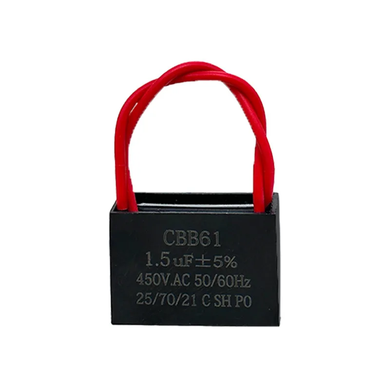 CBB61Fan Starting Capacitance1.2/1.5/1.8/2/2.5/3/4/5/6/7UFCeiling Fan Range Hood450V