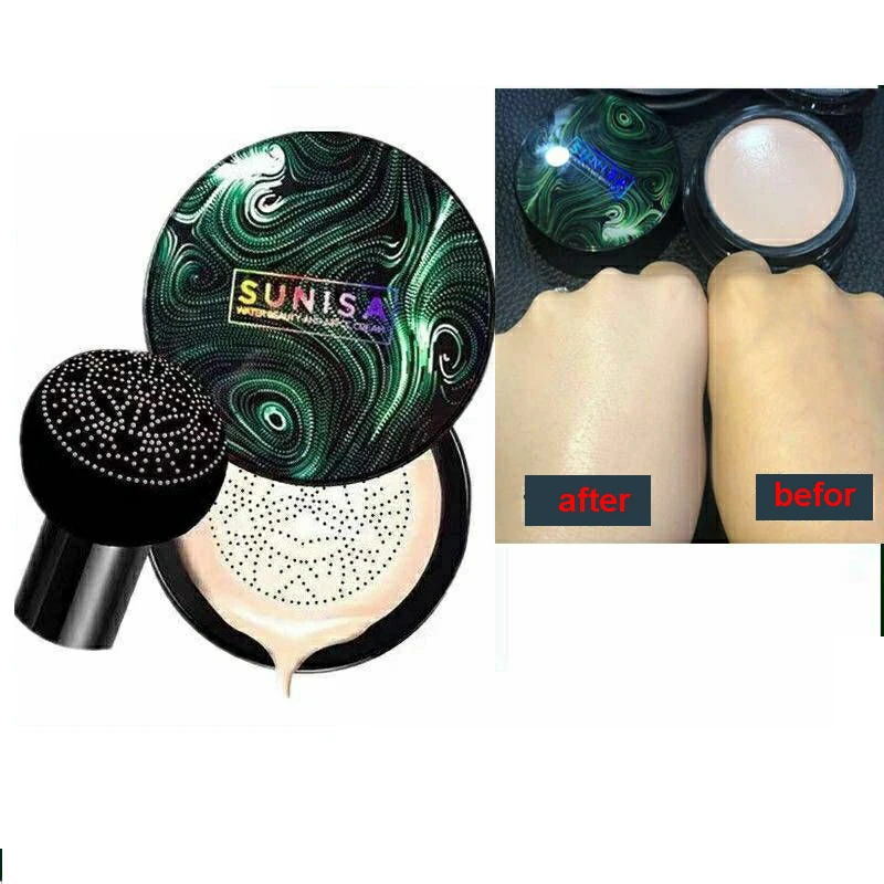 

Air Cushion Make Up BB Cream Mushroom Head Foundation Face Cosmetics Concealer Whitening Natural Brighten Face Base Tone Makeup