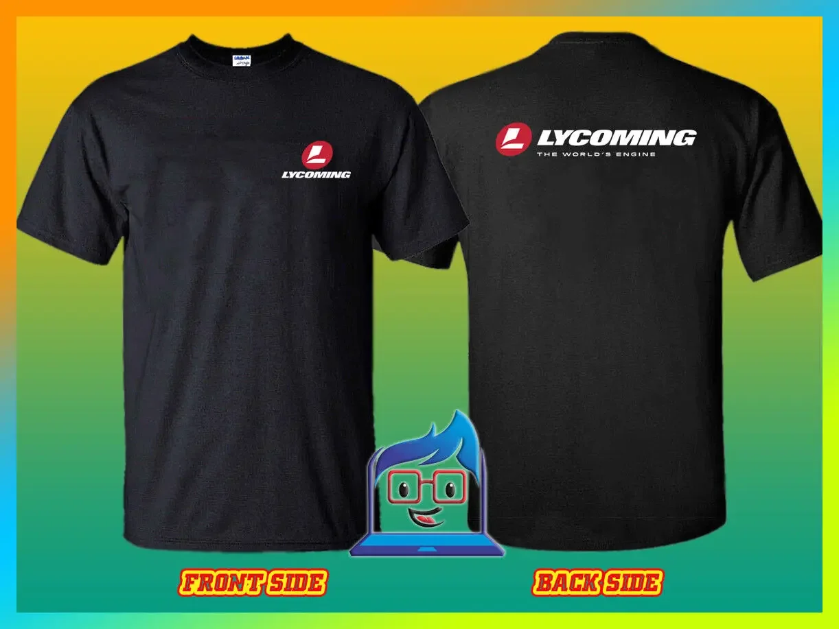 New Item Lycoming The World's Engine American Funny Logo T-Shirt Size S-5XL