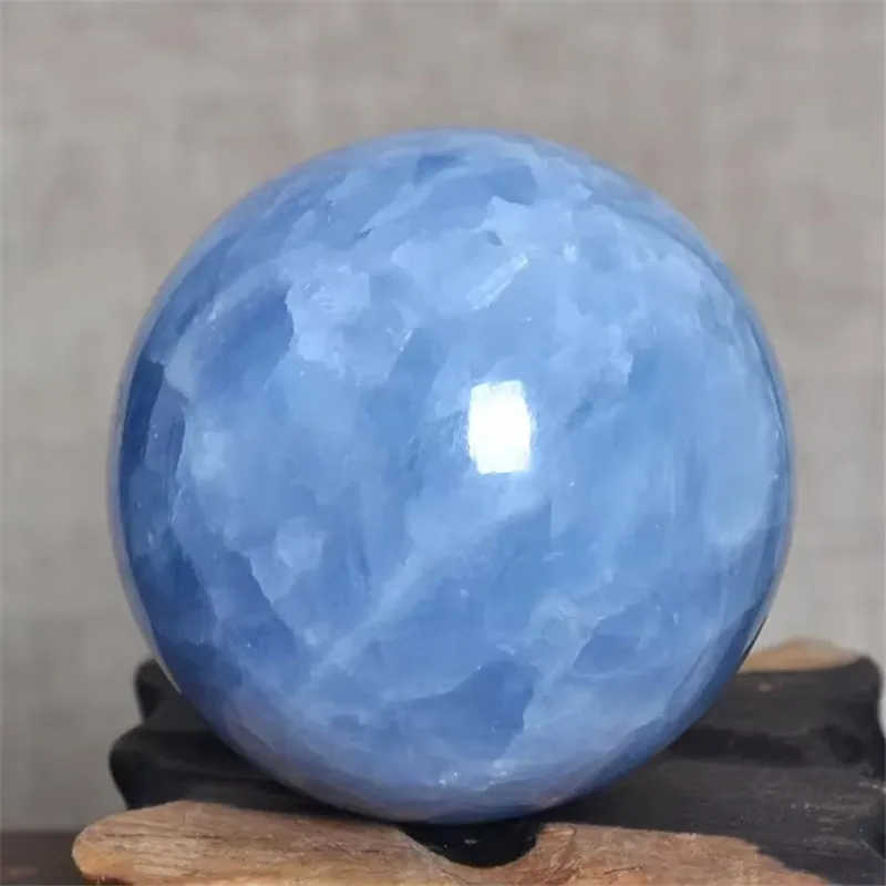 3-8cm natural blue celestine Crystal Sphere Ball from Madagascar for sale