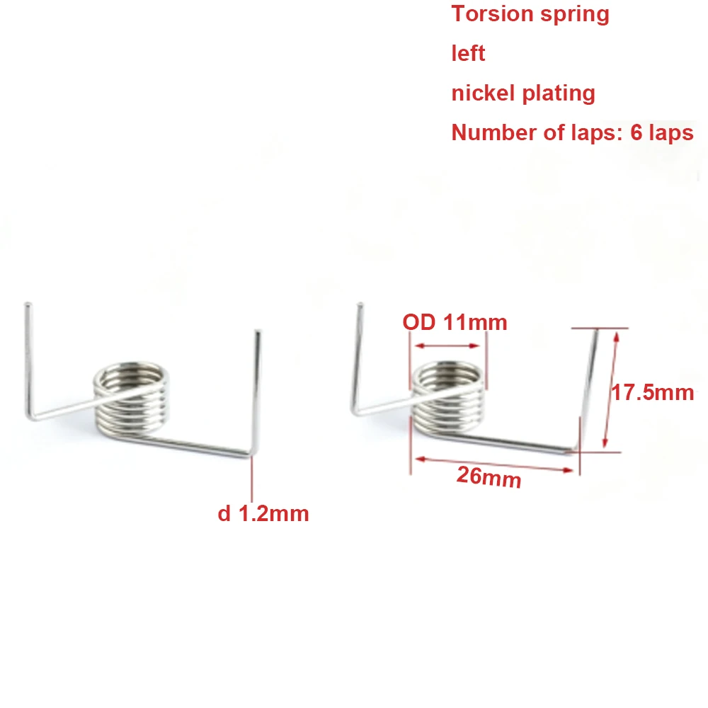 Double Torsion Spring Stainless Steel Rotary Return Spiral Special Shaped Torsion Spring Replacement Hardware Accessories
