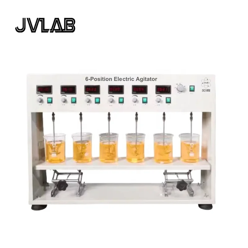Digital 6-position Electric Agitator Six Channel Laboratory Mixer Synchronous Stirrer Flocculator Test Apparatus