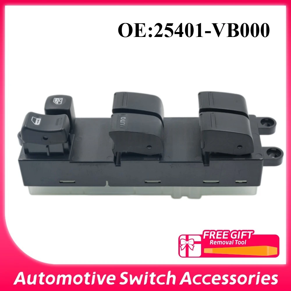25401-VB000 Left Front Driver Power Window Switch Button For Nissan Almera Tino TERRANO II R20 93-07 Sentra 2000-2006