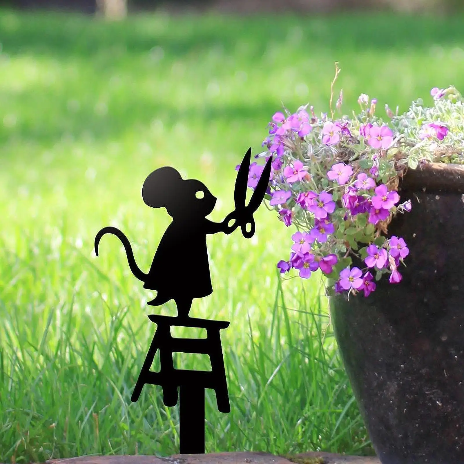 

Garden of Metal Stake Metal Art Patio Balcón Balcón Balcón Rear Patio Flower