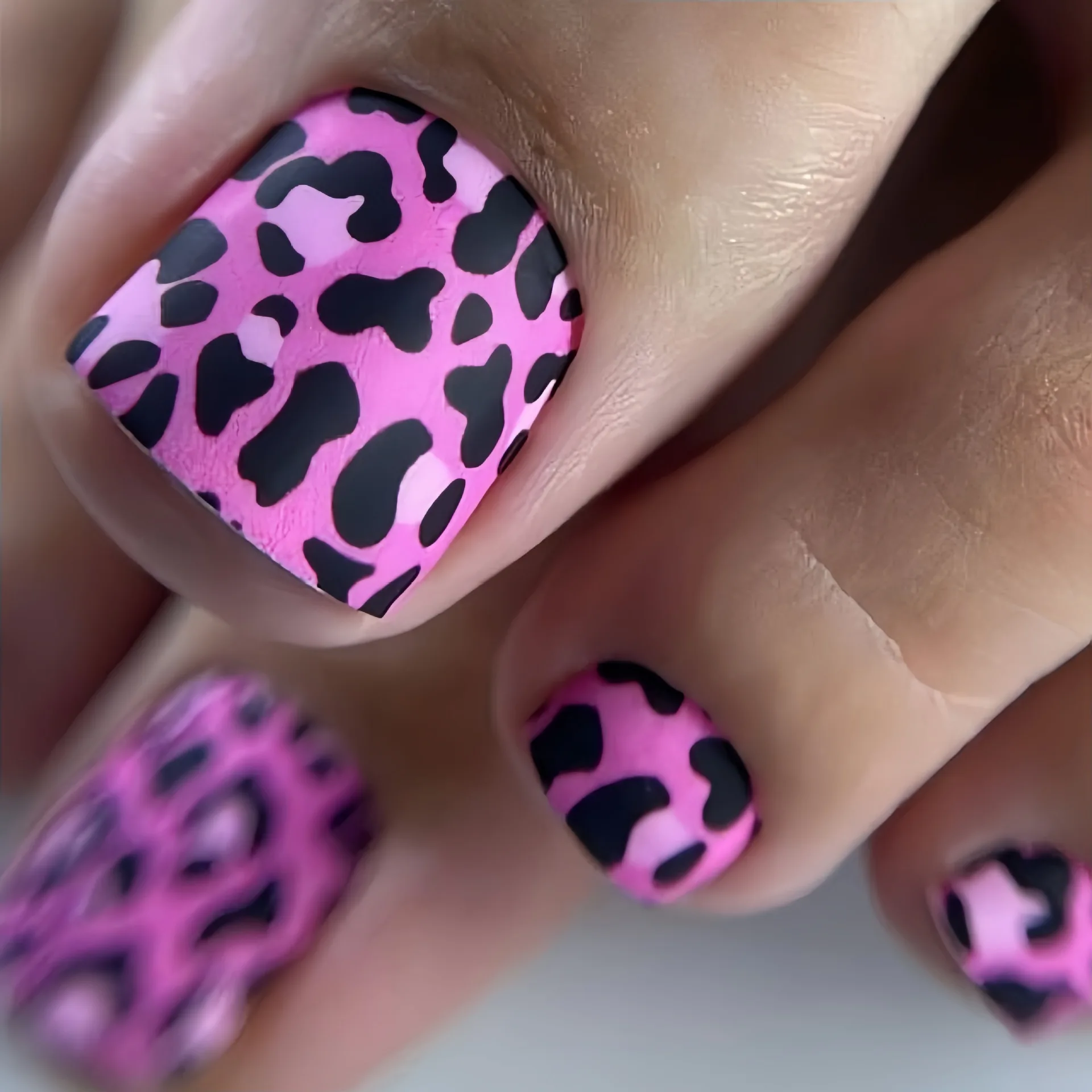 24 Uds. De uñas postizas con estampado de leopardo, especias para niñas, puntas de uñas postizas dulces y frescas para verano, uñas postizas reutilizables para mujeres