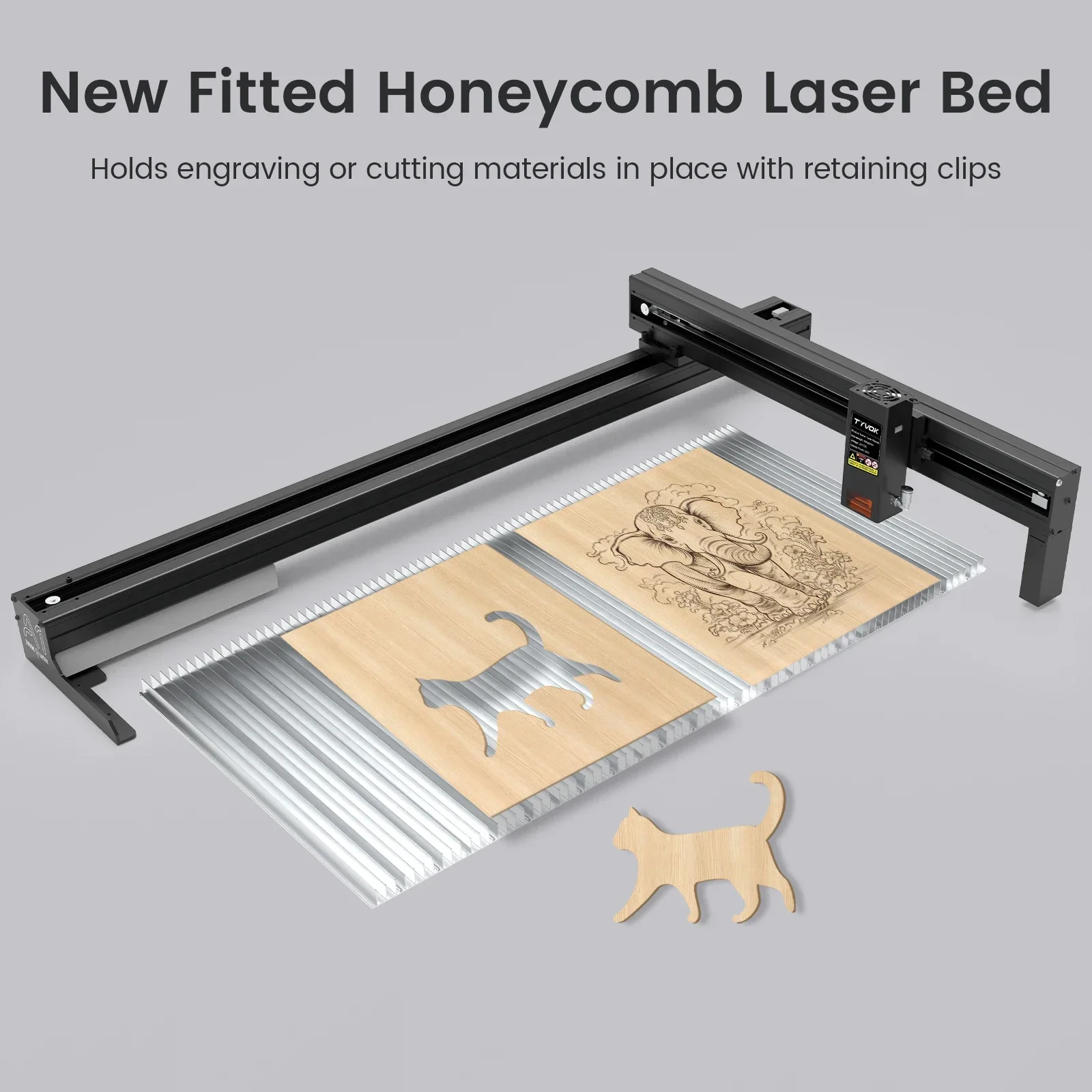 Tyvok Large Format Honeycomb Laser Bed for Laser Engraving Machines Laser Cutting Machine Table Free Assembly Desktop Protection