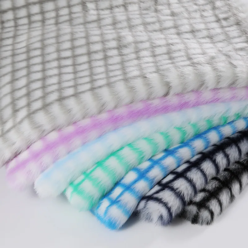 

100x170 см утолщенный жаккардовый ковер с имитацией кролика, лисы, шахматная доска, плюшевая ткань, имитация меха, ткань для одежды, ковер с меховым воротником