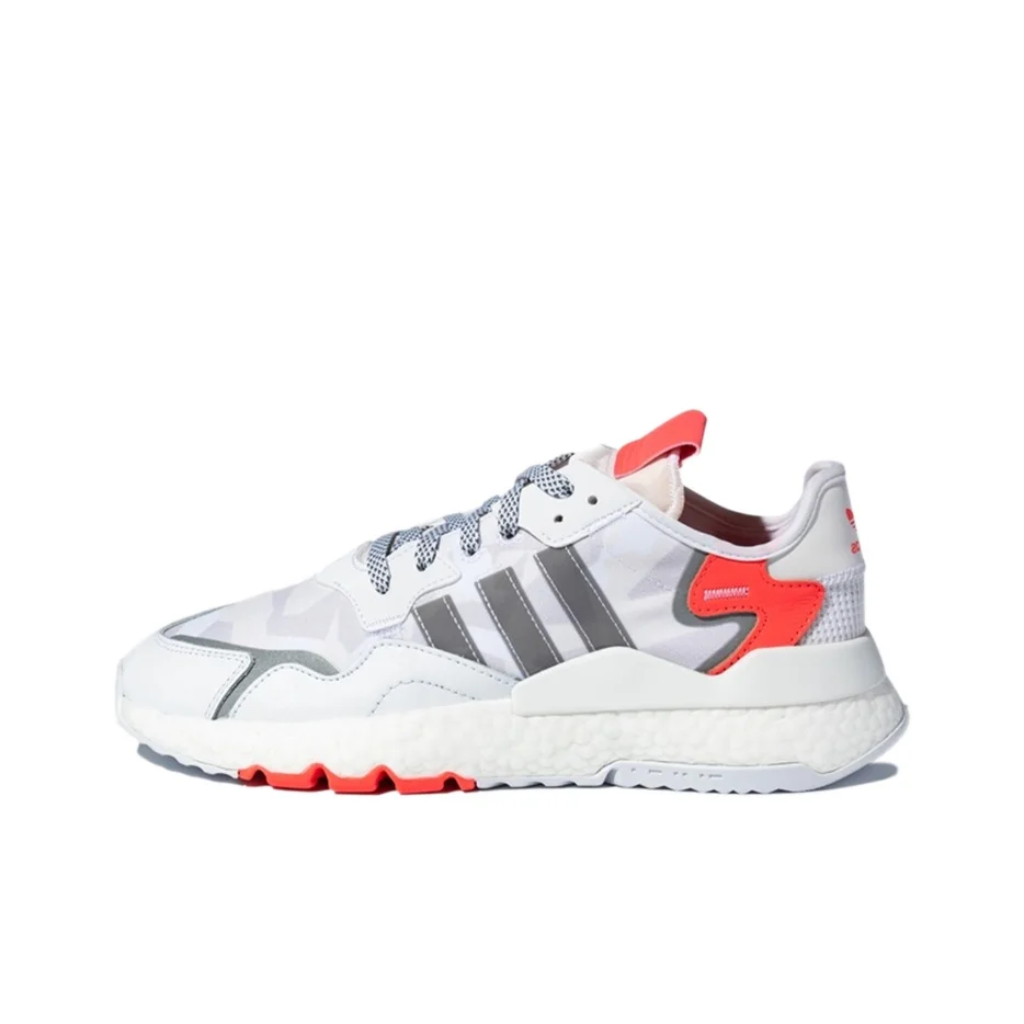 Adidas Originals Nite Jogger Casual Shoes Unisex Low Top White/Grey/Powder FV1310