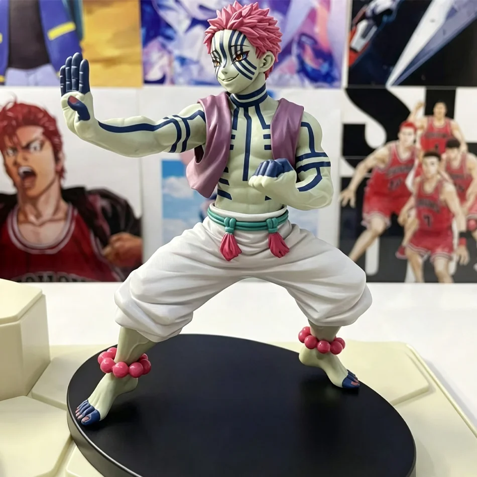 Anime Demon Slayer Akaza 15cm Action Figure Warrior Character Figurine Model Toy For Car & Home Decoration