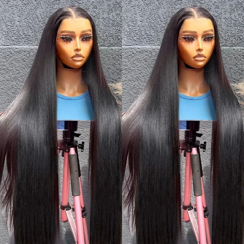 Straight 100% Human Hair Lace Front Wigs Natural Straight 13x4 13x6 HD Lace Frontal Pre Plucked Human Hair Wigs for Black Women