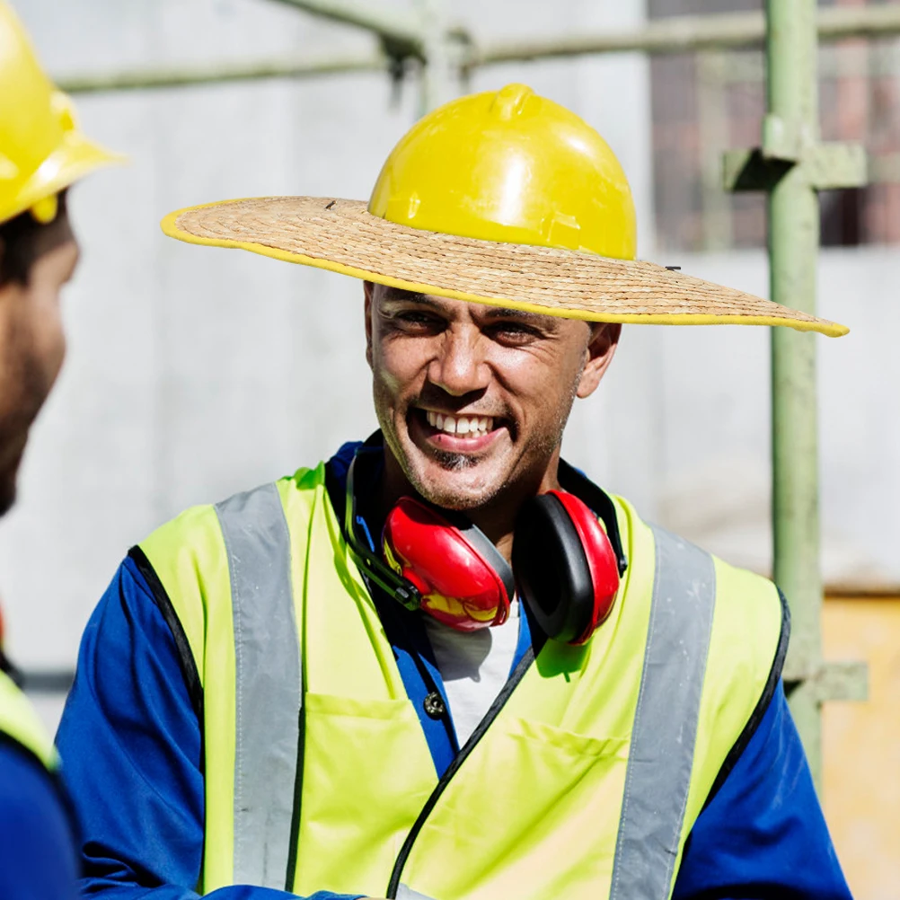 

Adjustable 52Cm Hard Hat Visor Brim Sun Shade Cover For Construction Neck Protection Wide Opaque Sunshade Outdoor Workers