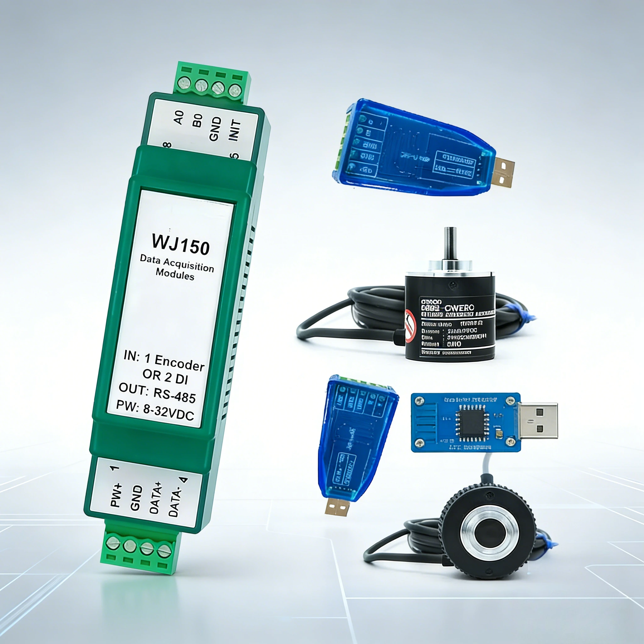 wj150-高速-modbus-wj150-485-rtu-モジュール-1-チャンネルエンコーダパルス信号メーターカウンター、485-to-usb、ローターエンコーダオプション
