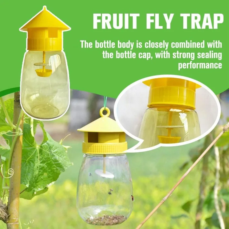 

Plastic Fruit Fly Trap Killer Drosophila Flytrap Anti Fly Fan Catcher Orchard Repellent Insect Pest Control Bee Trap Home Garden