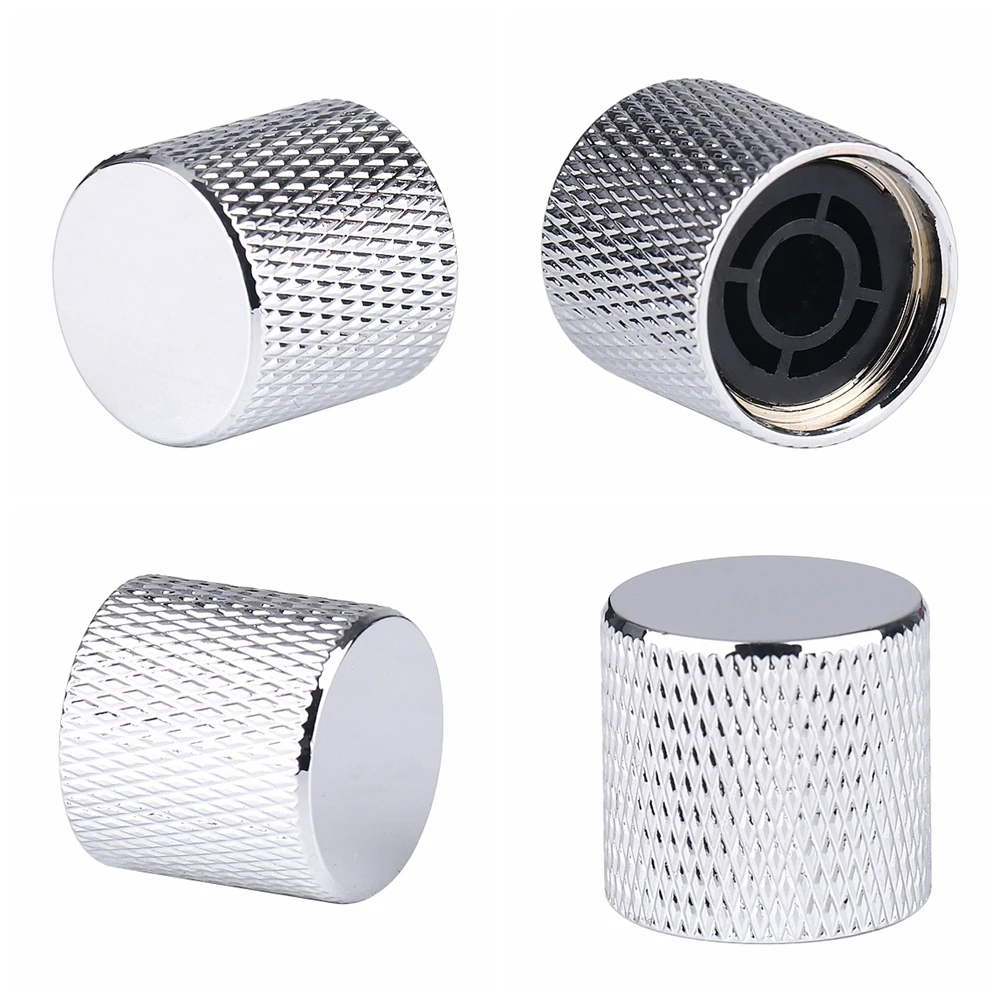 3 stücke/4 stücke Gitarre Knöpfe Metall/Kunststoff 6mm Dome/Flat Top Tone Gitarre Volume Tone Knöpfe top Control Knöpfe Für Elektrische Gitarre Bass – Detail 9