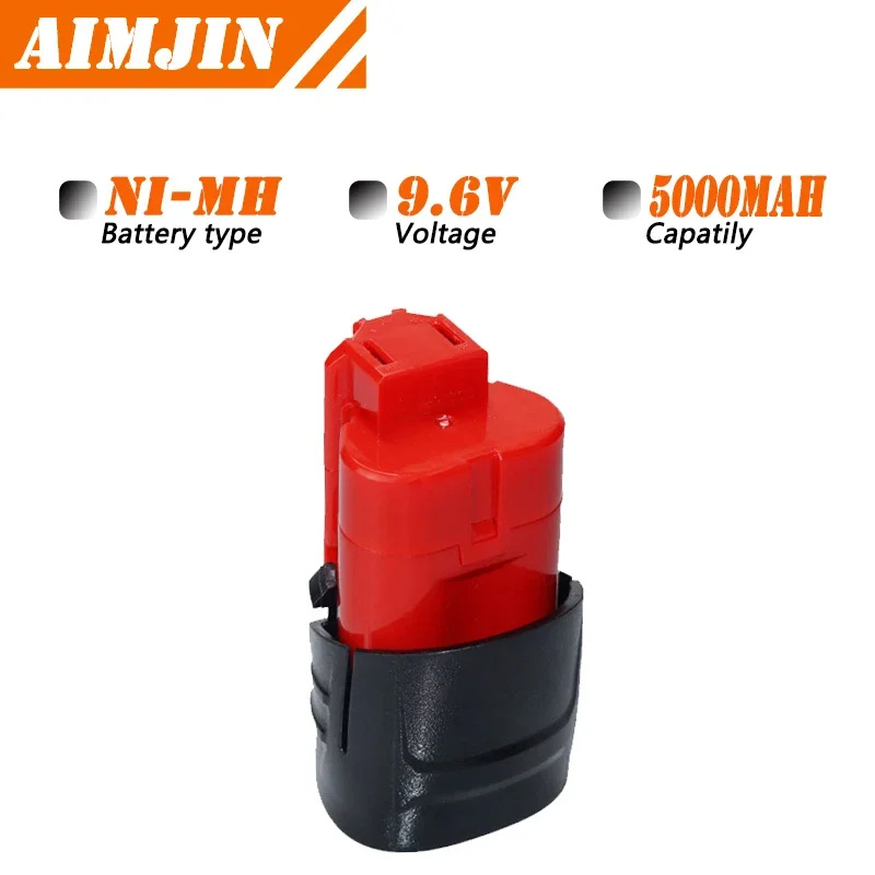 

9.6-12V Battery 5Ah Compatible with for Milwaukee M12 XC 48-11-2410 48-11-2420 48-11-2411 12-Volt Cordless Tools Battery